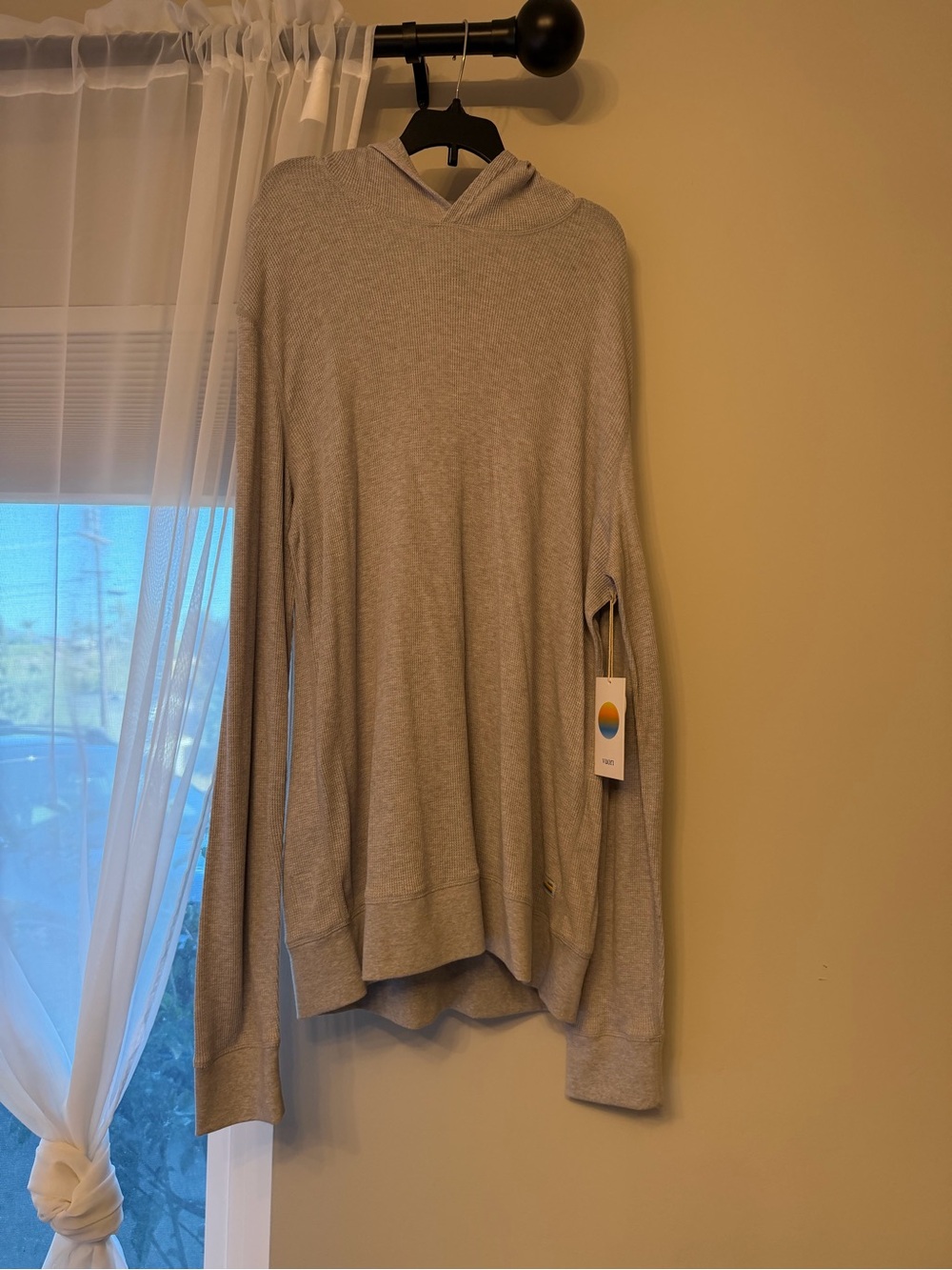 Vuori Light Gray Heather Crewneck Hoodie Sweater